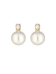 Mood Silver Pearl Snowman Drop Earrings - Image 2 of 3