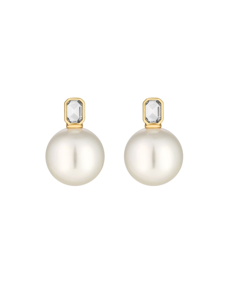Mood Silver Pearl Snowman Drop Earrings - Image 2 of 3