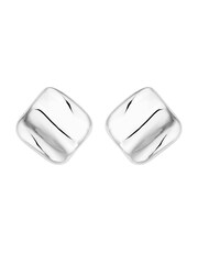 Mood Silver Recycled Polished Fluid Stud Earrings - Image 1 of 4