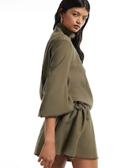 River Island Green Cupro Mini Dress - Image 3 of 4