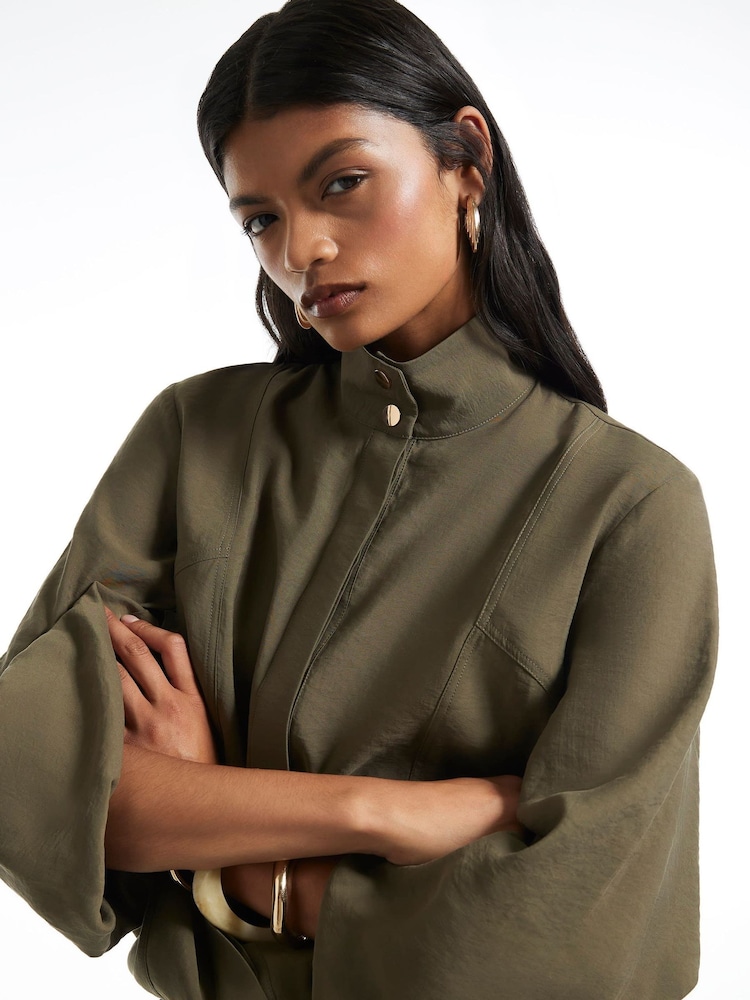 River Island Green Cupro Mini Dress - Image 4 of 4