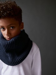 Navy Blue Knitted Snood (3-16yrs) - Image 1 of 5