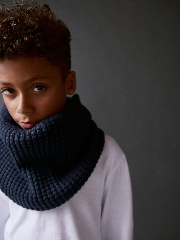 Navy Blue Knitted Snood (3-16yrs) - Image 1 of 5
