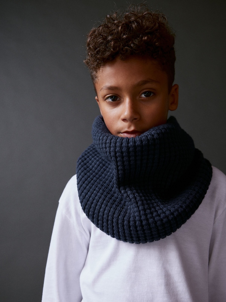 Navy Blue Knitted Snood (3-16yrs) - Image 2 of 5
