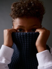 Navy Blue Knitted Snood (3-16yrs) - Image 3 of 5