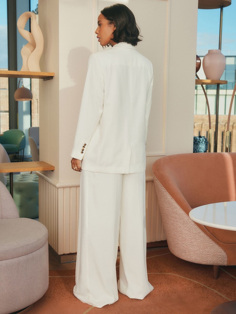 Ecru Double Breasted Tailored Blazer - Image 2 of 6