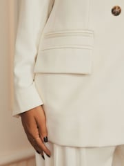Ecru Double Breasted Tailored Blazer - Image 4 of 6