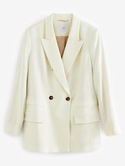 Ecru Double Breasted Tailored Blazer - Image 5 of 6
