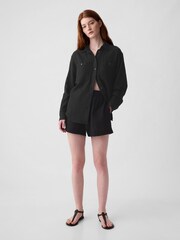 Gap Black Crinkle Cotton Long Sleeve Oversized Shirt - Image 3 of 3