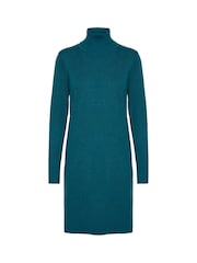 Saint Tropez Blue Mila Rollneck Knee Length Knit Dress - Image 4 of 5