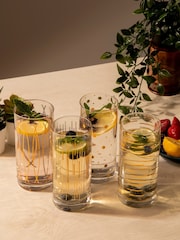 Mikasa Set of 4 Clear Cheers Highballs - Image 1 of 4