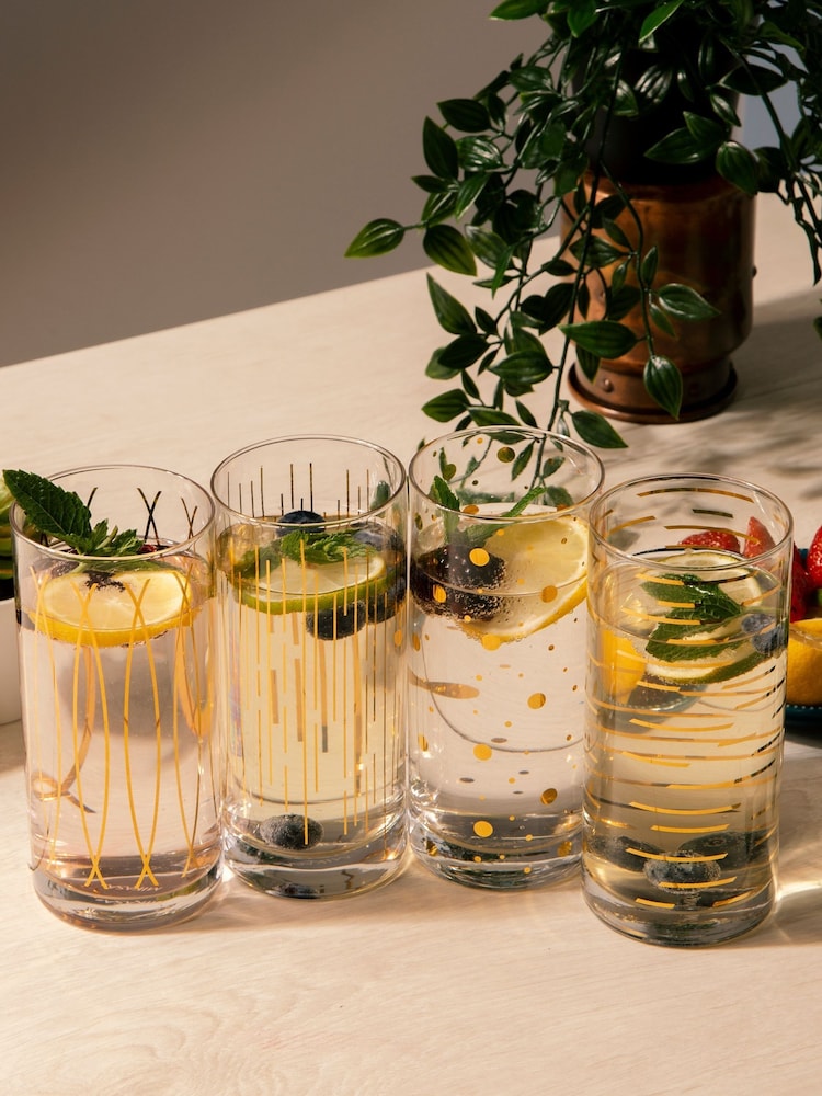 Mikasa Set of 4 Clear Cheers Highballs - Image 2 of 4