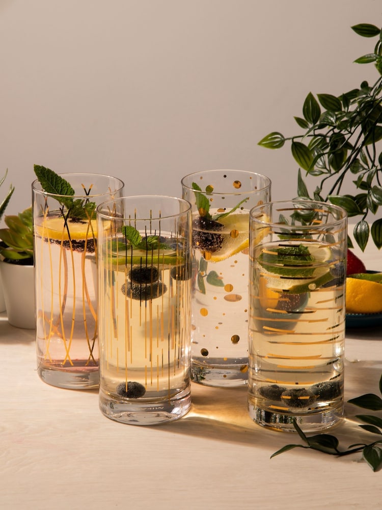Mikasa Set of 4 Clear Cheers Highballs - Image 4 of 4