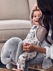 Mamas & Papas Grey Ellery Elephant Rocking Animal - Image 4 of 5