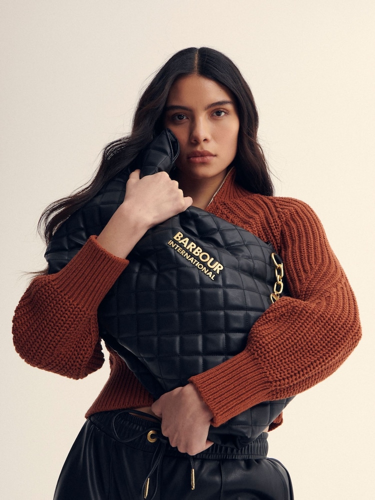 Barbour® International Battersea Quilted Logo Tote Bag - Image 2 of 5