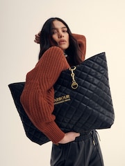 Barbour® International Battersea Quilted Logo Tote Bag - Image 3 of 5