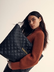 Barbour® International Battersea Quilted Logo Tote Bag - Image 4 of 5
