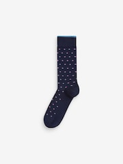 Navy Blue Neon 4 Pack Bamboo Signature Socks - Image 3 of 6