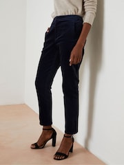 FatFace Blue Isobelle Velvet Trousers - Image 1 of 6