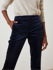 FatFace Blue Isobelle Velvet Trousers - Image 3 of 6