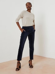 FatFace Blue Isobelle Velvet Trousers - Image 5 of 6