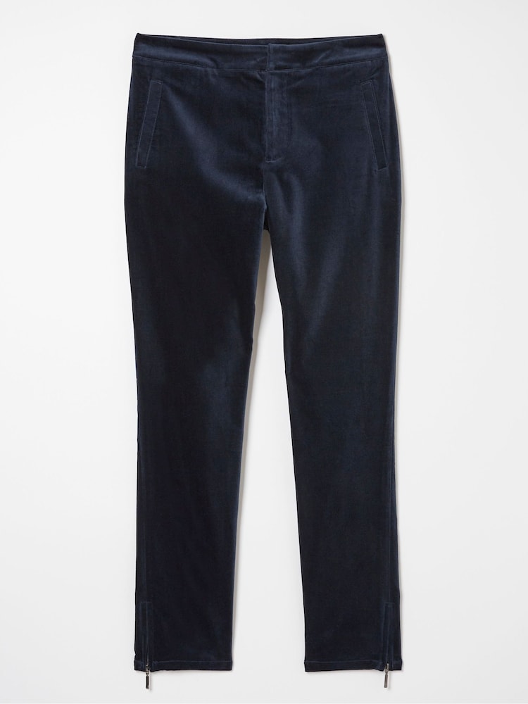 FatFace Blue Isobelle Velvet Trousers - Image 6 of 6