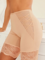Lipsy Nude Shaping Tummy Control and Thigh Smoothing Shorts - Image 1 of 4