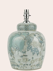 Laura Ashley Blue Elizabeth Hand Painted Ceramic Table Lamp - Image 3 of 4