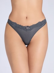 Boux Avenue Grey Charli Stripe Brazilian Knickers 5 Pack - Image 4 of 6
