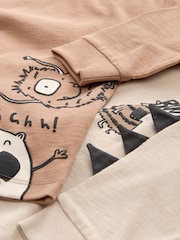 Tan Brown Monsters 2 Pack Long Sleeve T-Shirt And Joggers Set (3mths-7yrs) - Image 13 of 13