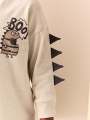Tan Brown Monsters 2 Pack Long Sleeve T-Shirt And Joggers Set (3mths-7yrs) - Image 9 of 13