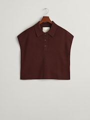 GANT Red Cropped Polo Vest Tank - Image 5 of 5