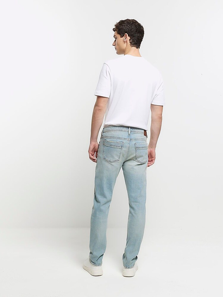 Hellblau - Slim-Fit-Jeans von River Island aus 100 % Baumwolle - Bild 2 von 6