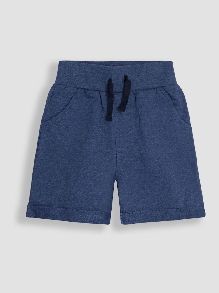 JoJo Maman Bébé Navy Blue & Royal Blue 2-Pack Jogger Shorts - Image 3 of 7