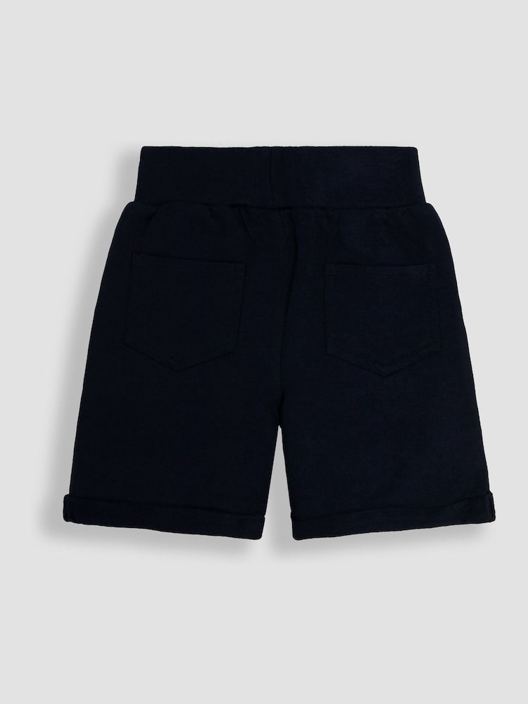 JoJo Maman Bébé Navy Blue & Royal Blue 2-Pack Jogger Shorts - Image 4 of 7