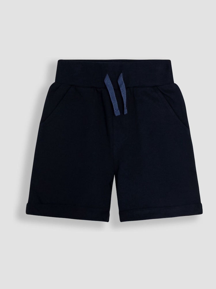 JoJo Maman Bébé Navy Blue & Royal Blue 2-Pack Jogger Shorts - Image 5 of 7