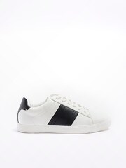 River Island White Varsity Stripe Trainers - Image 1 of 6