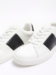 River Island White Varsity Stripe Trainers - Image 4 of 6