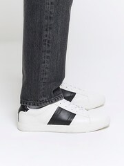 River Island White Varsity Stripe Trainers - Image 6 of 6