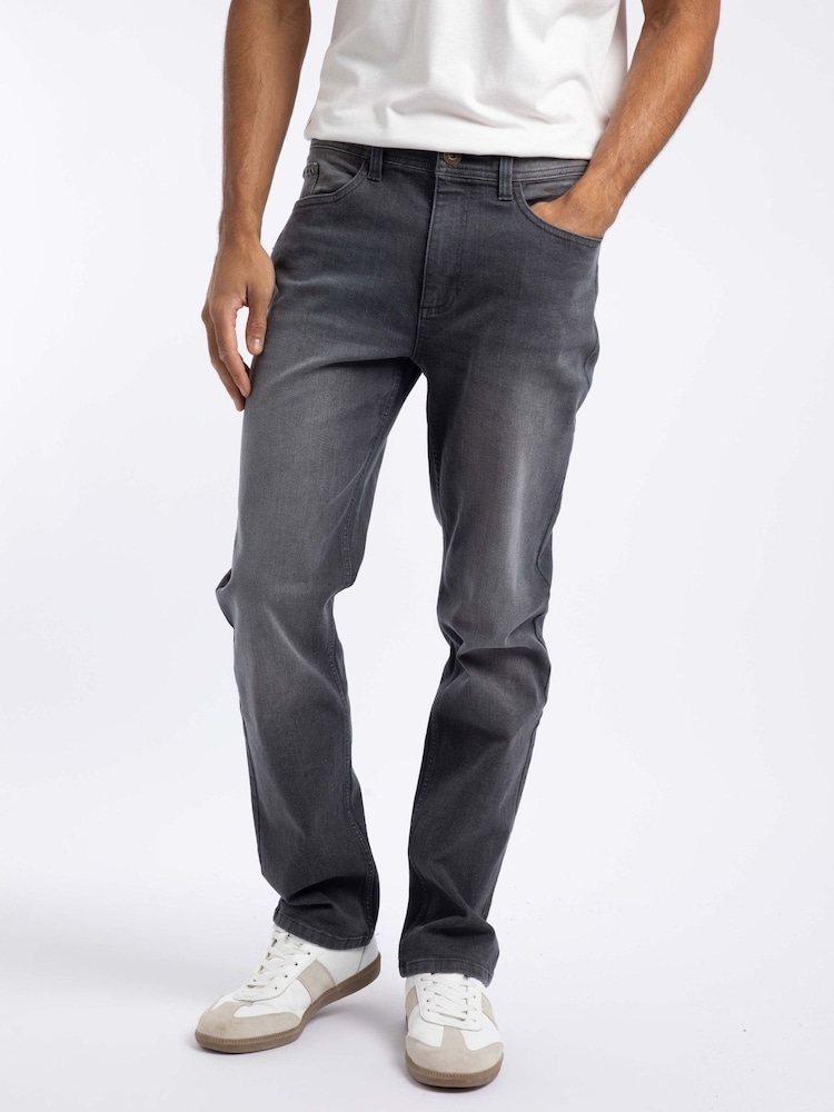 Jean Eddie en denim extensible droit et confortable de Weird Fish - Image 1 sur 7 Jean Eddie en denim extensible droit et confortable de Weird Fish - Image 1 sur 7