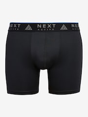 Black Sports Longer Length Trunks 4 Pack - Image 2 of 9