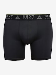 Black Sports Longer Length Trunks 4 Pack - Image 3 of 9