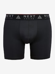 Black Sports Longer Length Trunks 4 Pack - Image 4 of 9