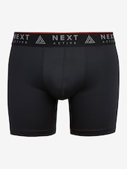 Black Sports Longer Length Trunks 4 Pack - Image 5 of 9
