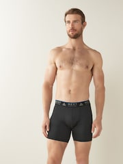 Black Sports Longer Length Trunks 4 Pack - Image 6 of 9