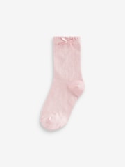 Pink/Purple Cotton Rich Pretty Ruffle Ankle Socks 5 Pack - Image 5 of 6