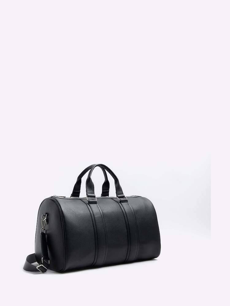 River Island Black Faux Leather Smart Holdall - Image 2 of 4 River Island Black Faux Leather Smart Holdall - Image 2 of 4