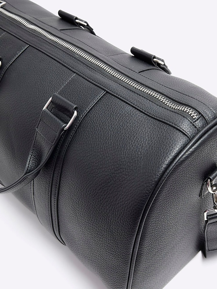 River Island Black Faux Leather Smart Holdall - Image 4 of 4 River Island Black Faux Leather Smart Holdall - Image 4 of 4