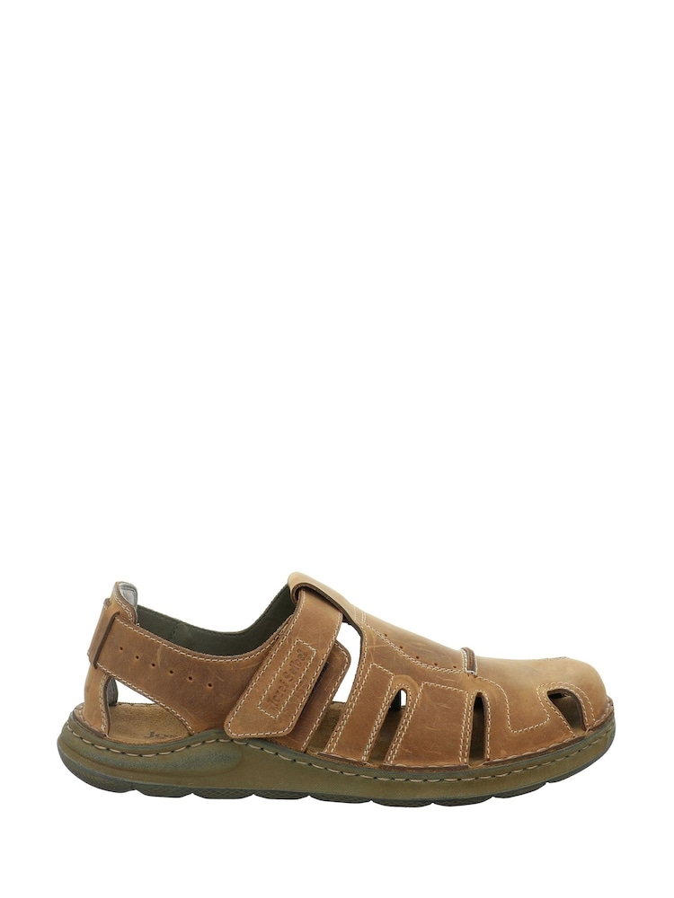 Josef Seibel Maverick Brown Closed Toe Sandals - Image 1 of 4