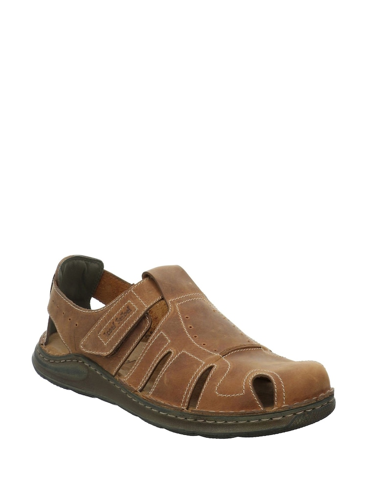 Josef Seibel Maverick Brown Closed Toe Sandals - Image 2 of 4